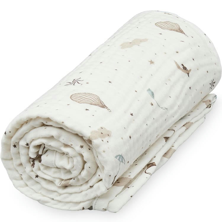 - Couverture en mousseline de coton bio Dreamland (100 x 100 cm)