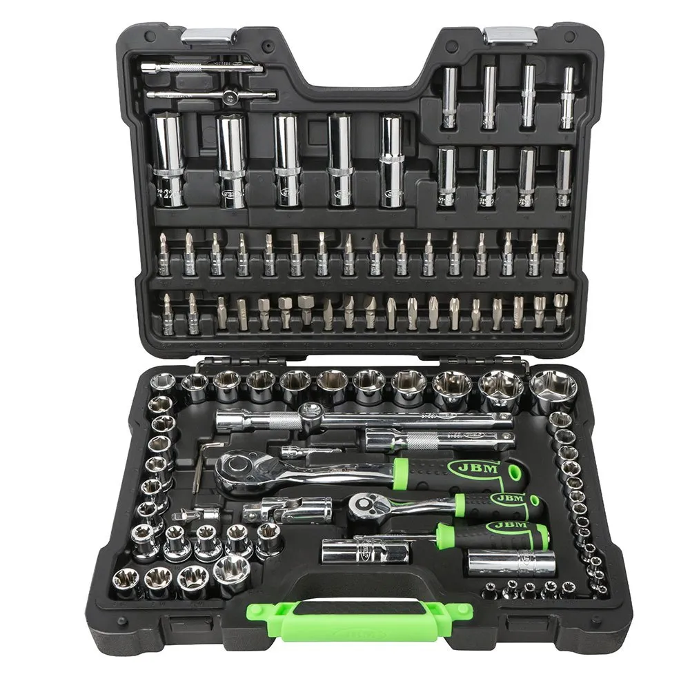 JBM Tool case with chrome hexagonal sockets 108 pieces