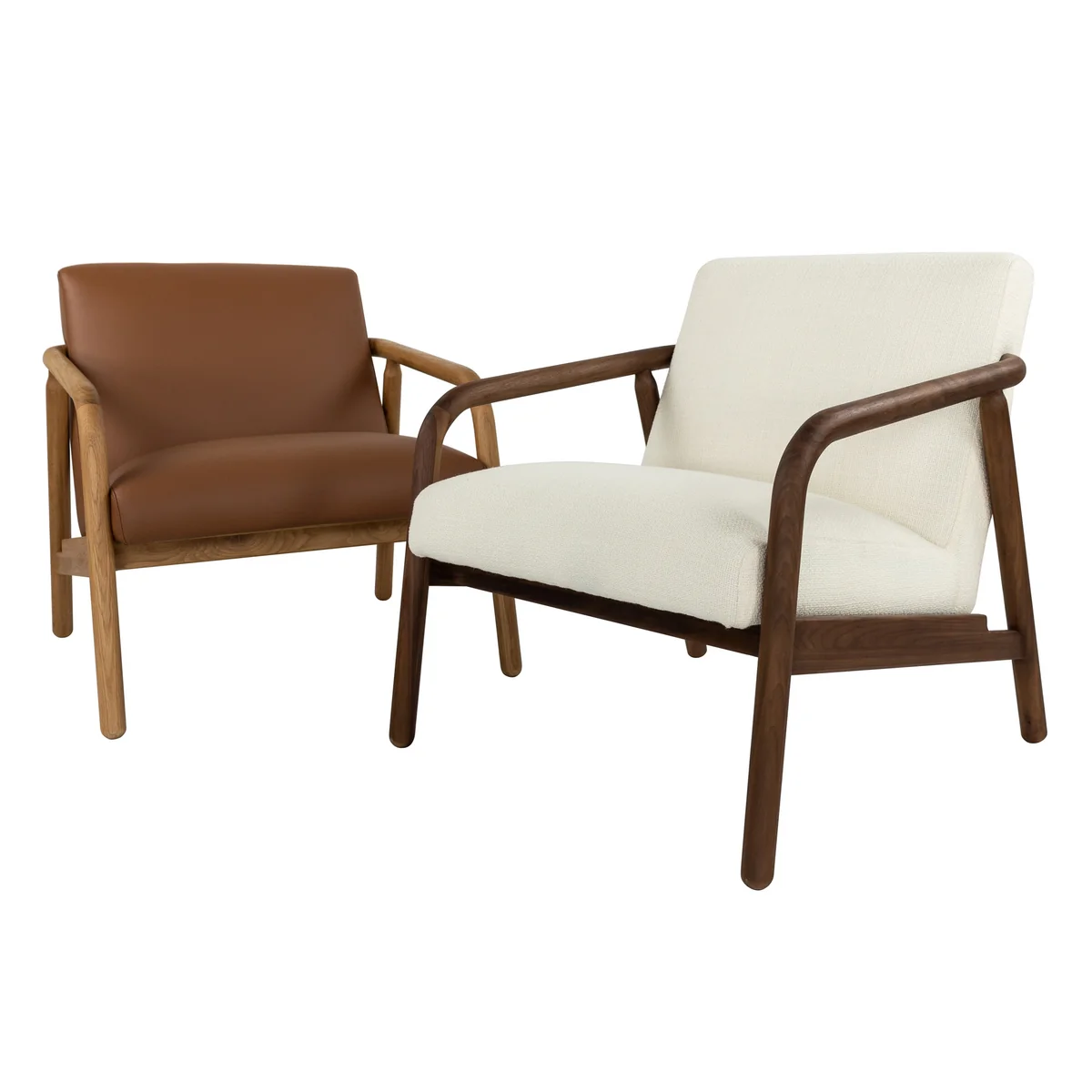 Studio Zondag - SZ1 Lounge Stuhl, Nussbaum / beige
