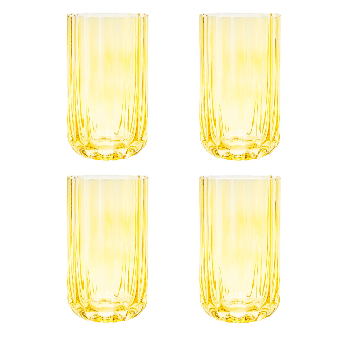 Brut Homeware Longdrink Gaia - set van 4 - oker