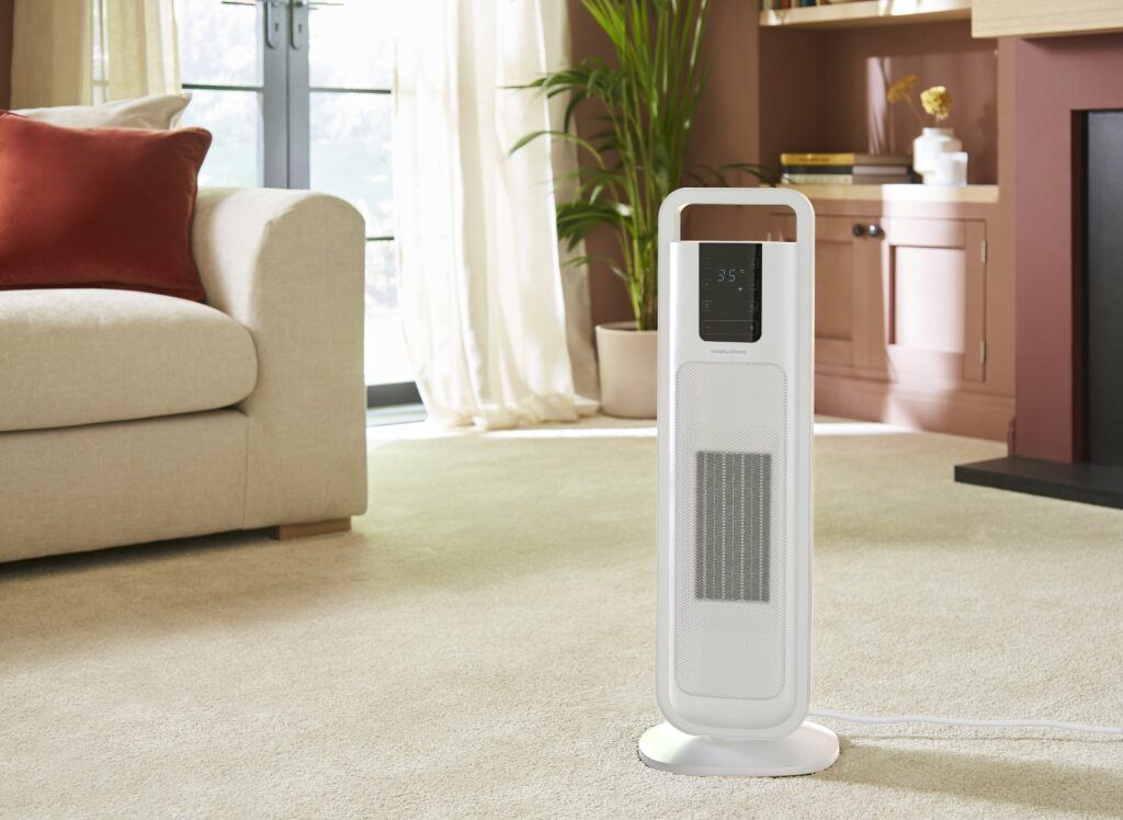 Morphy Richards 2kw Ceramic Tower Fan Heater Ultra Thin with Remote HeatFlux Ultra Thin