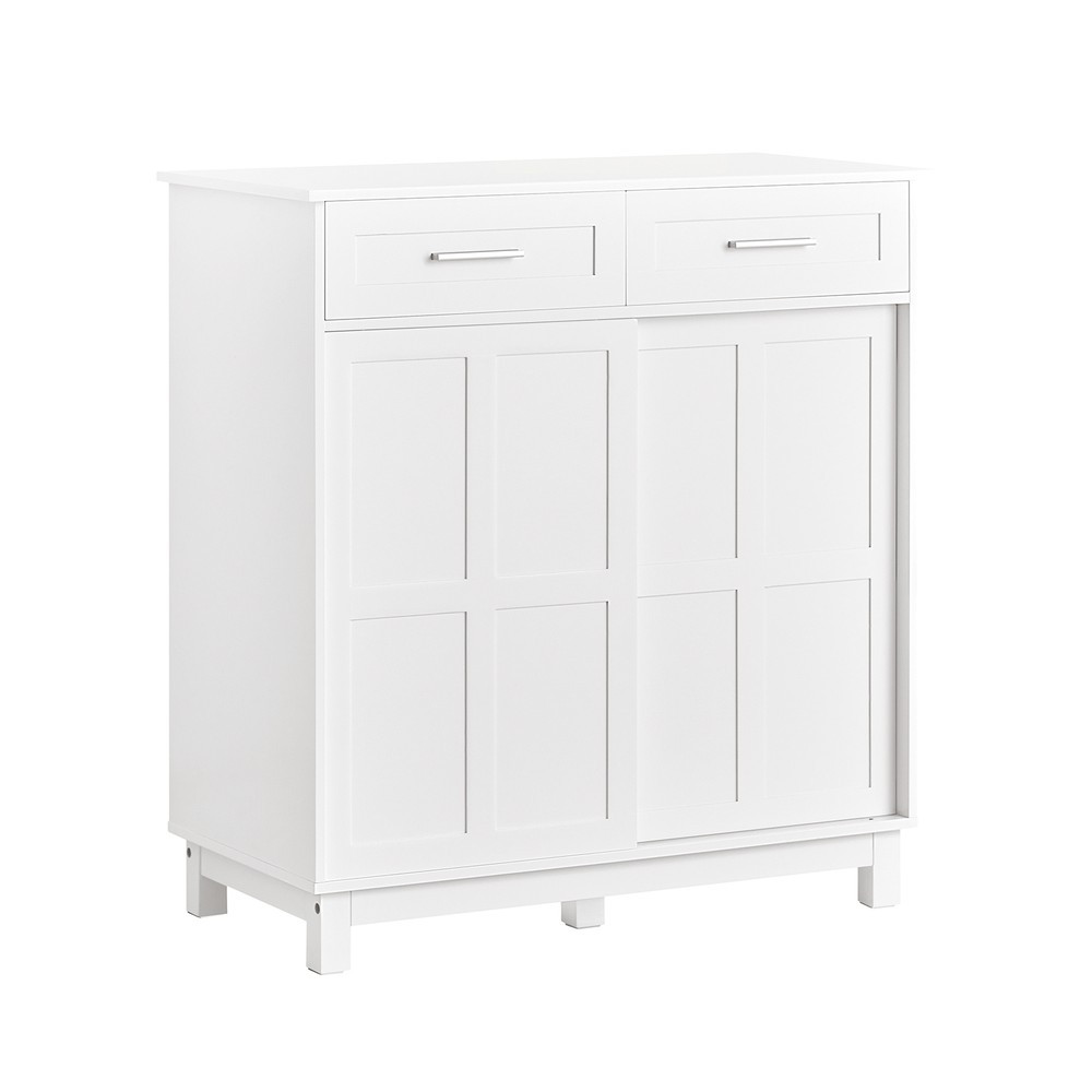 SoBuy Komed z jedną szufladą Biały 80x40x85cm Nowoczesny FSB84-W