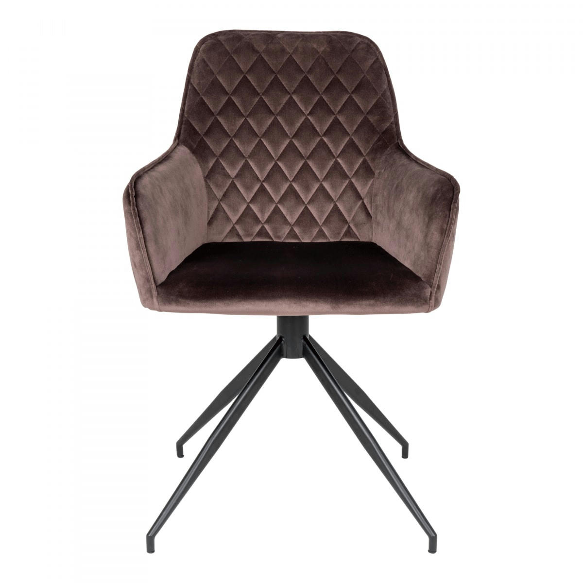 HARIBA - Chaise de salle à manger en velours pivotante
