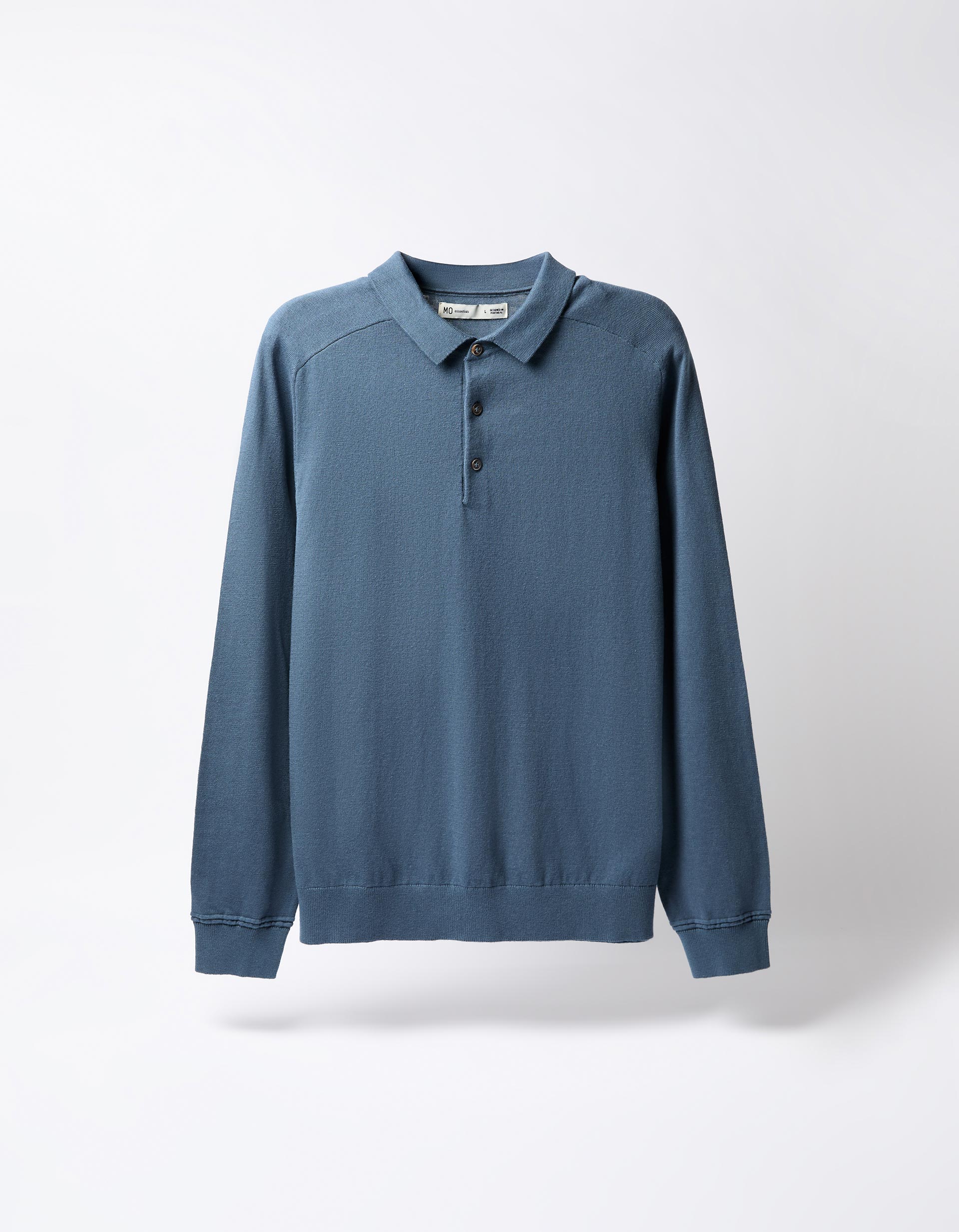 Polo com Caxemira, Homem, Azul