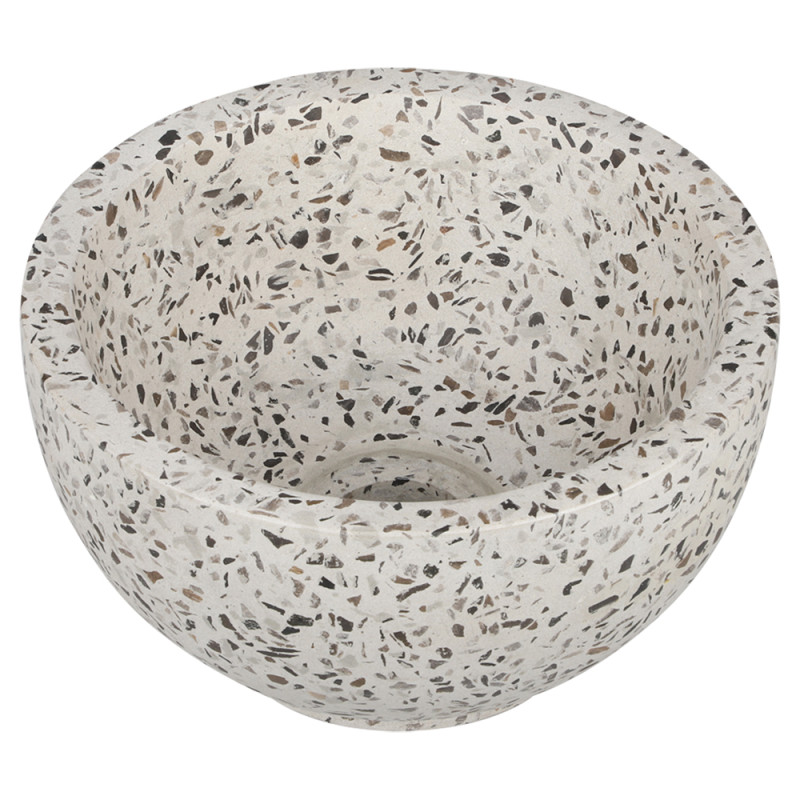Vasque à poser Ruz ronde terrazzo noir et blanc Ø 23 x 12 cm DIFFERNZ