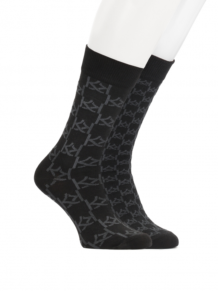 KAZAR monogrammed cotton odd socks