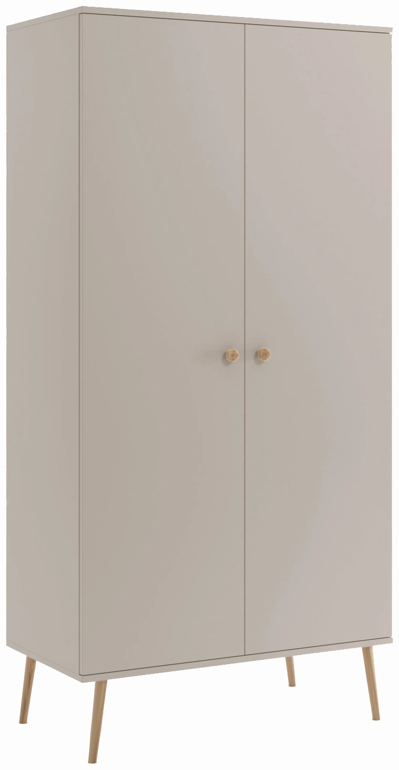 Szafa dwudrzwiowa z drążkiem 100 cm BONE kaszmir
