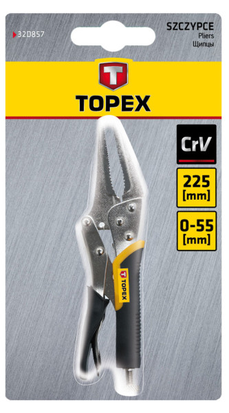 Szczypce zaciskowe wydłużone 225 mm TOPEX 32D857