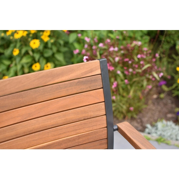 Gartenmöbelset »Santorin«, 5-tlg., stapelbar, Aluminium/Akazie