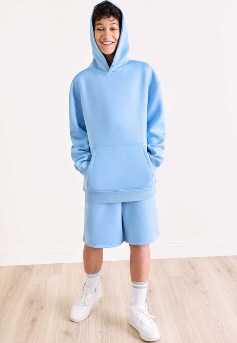 Older Boys Light Blue Scuba Hoody