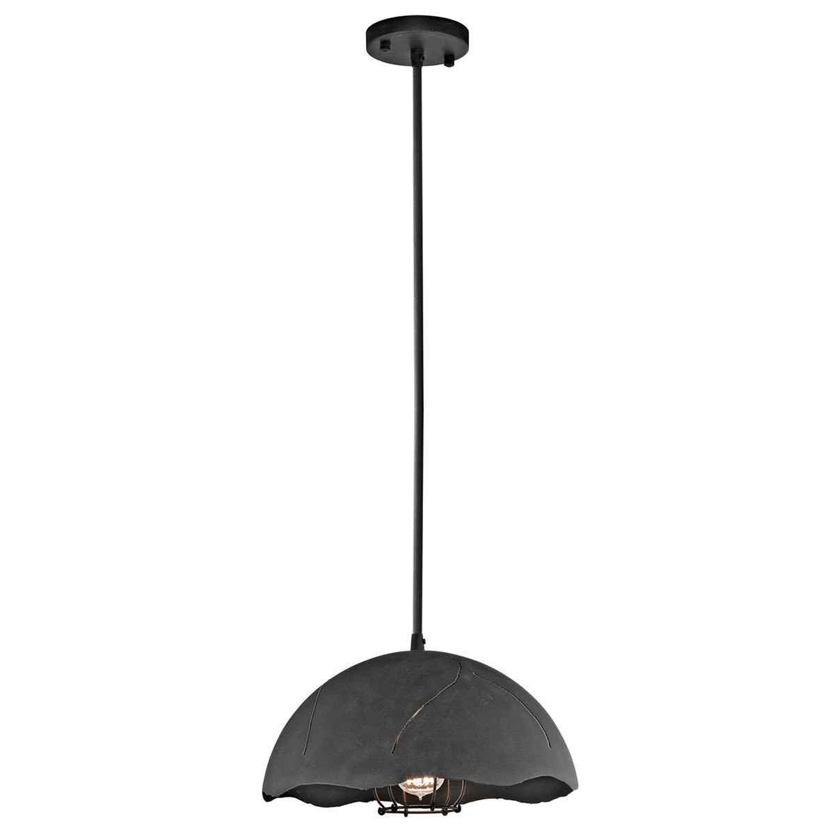 Lampa wisząca postarzany cynk Fracture 1xE27x100W Kichler