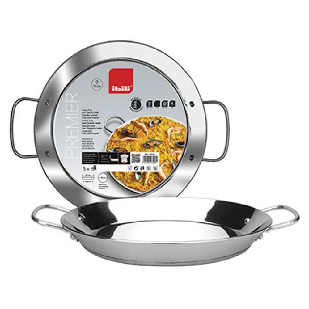 Ibili Premier stainless steel paella pan 28 cm