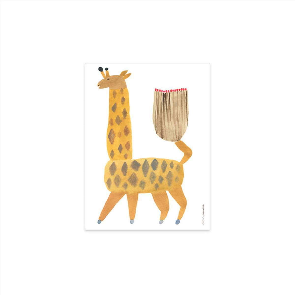 GIRAFFE - Poster giraffe en papier H40x30cm