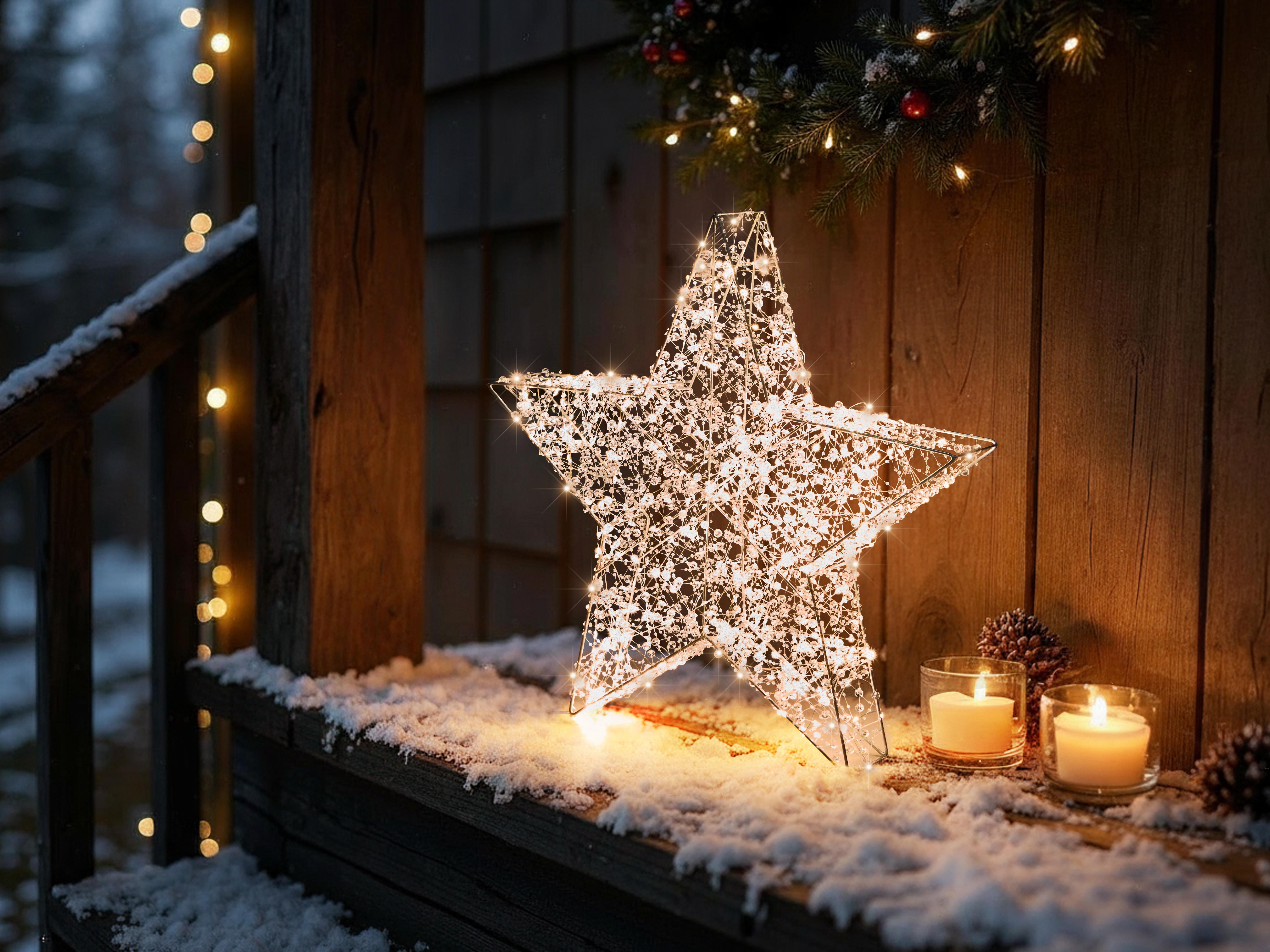 Outdoor Decoration LED MADUM Star 50 cm Silver