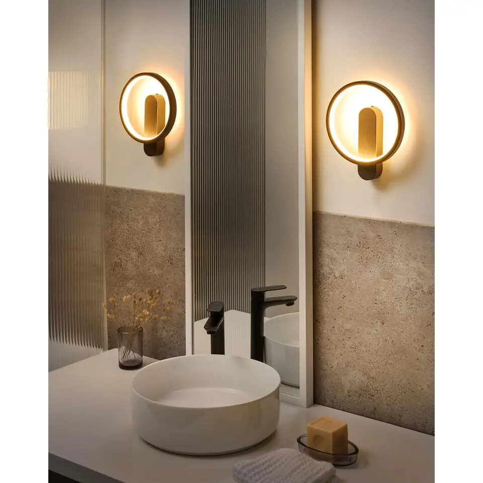 BLIES - Set van 2 LED wandlampen - Zwart - Aluminium