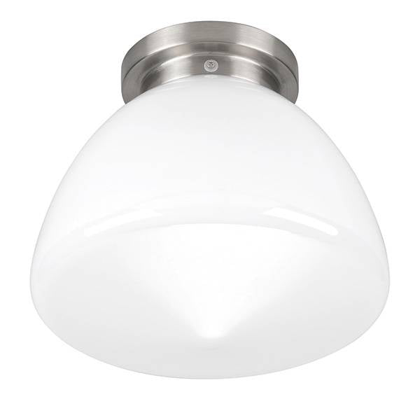 Highlight plafondlamp Deco - 1 lichts - 30 x 28  cm - mat-chroom wit
