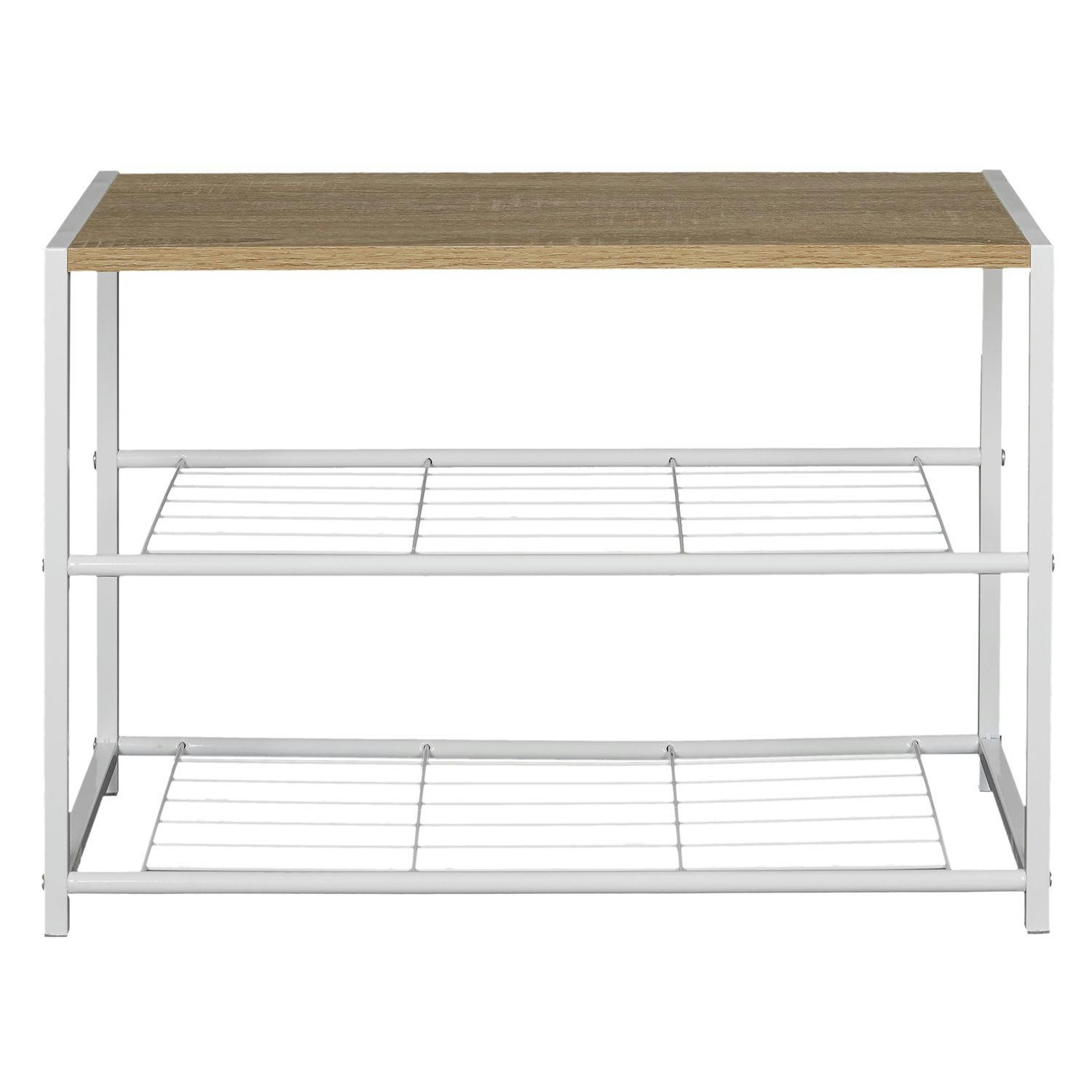 - Meuble à chaussures 2 étages blanc