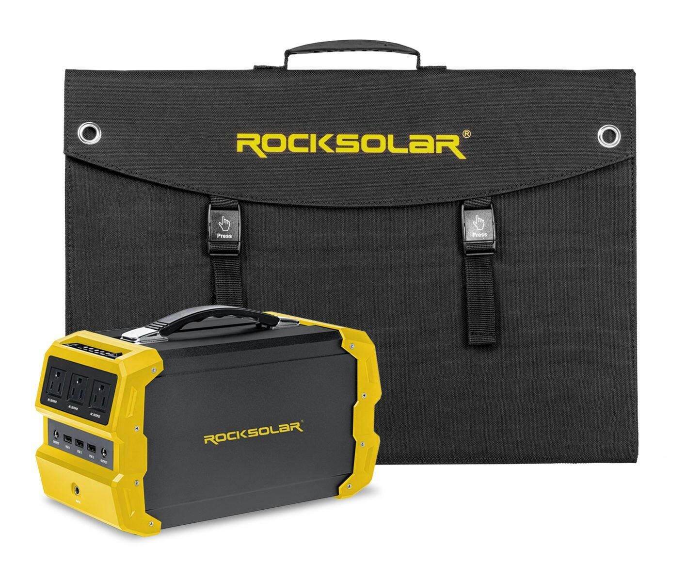 ROCKSOLAR 400W Solar Generator Kit with 400W Power Station + 100W Solar Panel