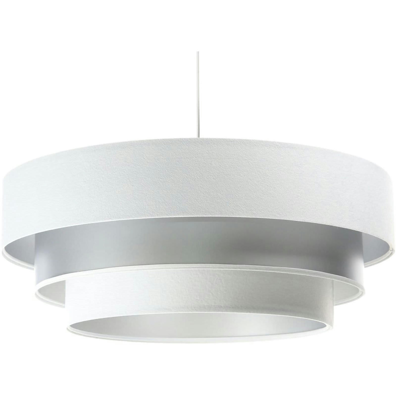 TRINITI - Suspension Tissu Blanc 60x60x25 cm