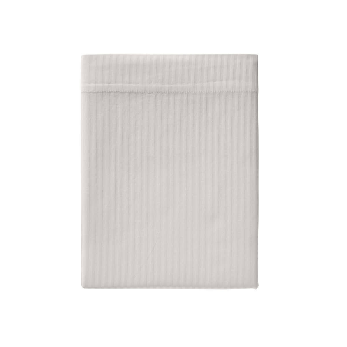 GRAND HÔTEL - Drap plat en satin de coton gris 240x300