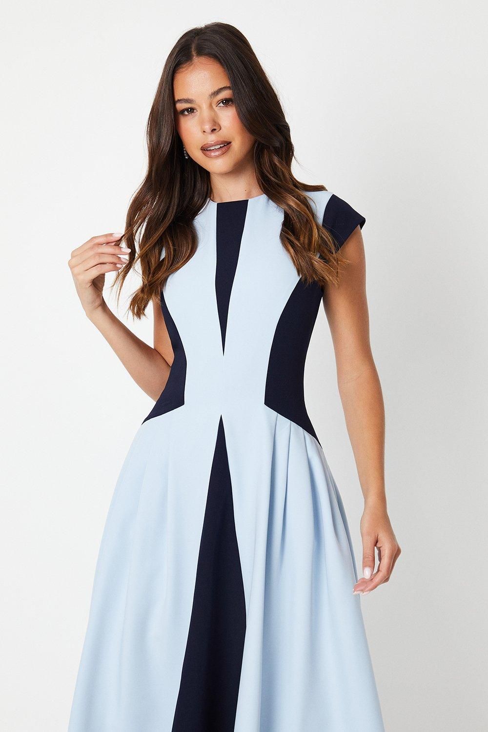 Coast Crepe Colour Block Midi Dress