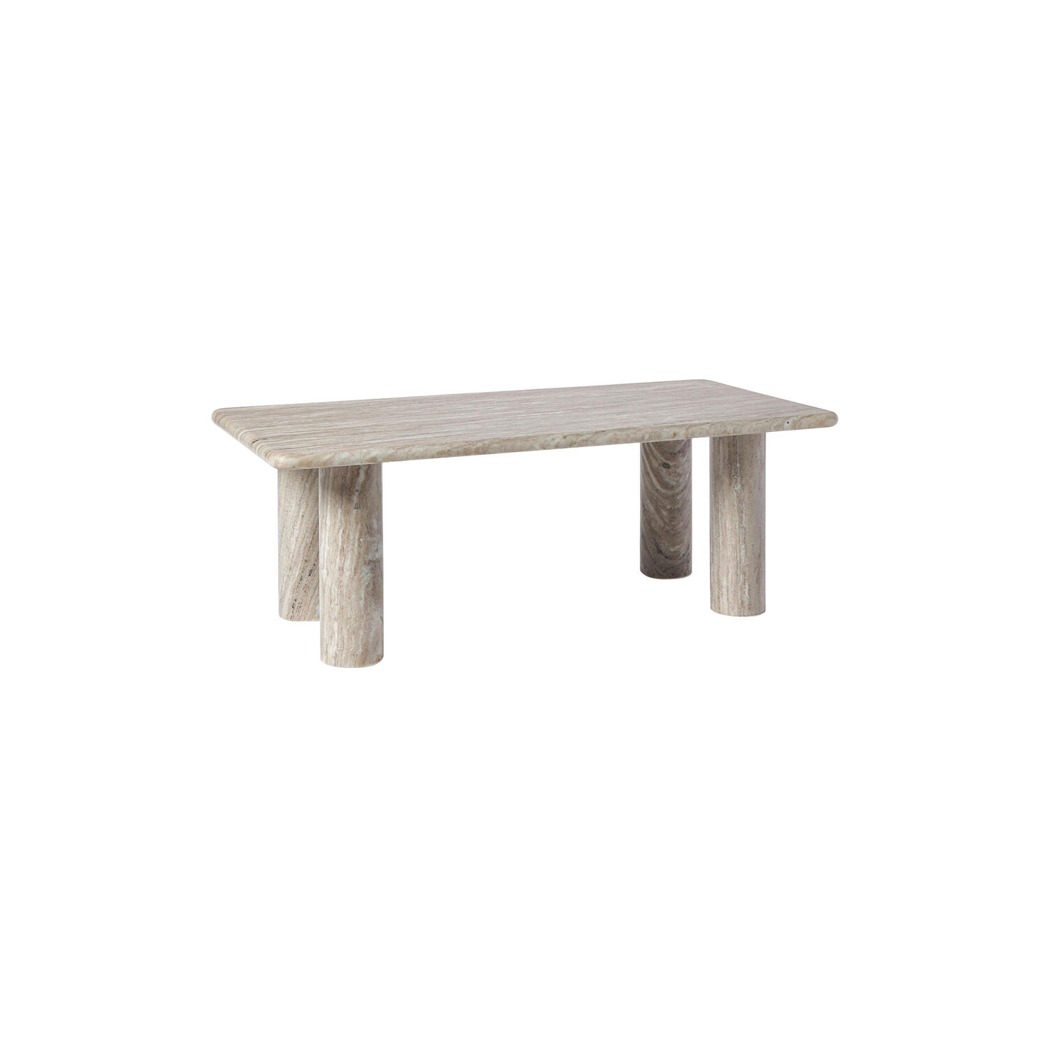 Mabel Marble Coffee Table, greige marble
