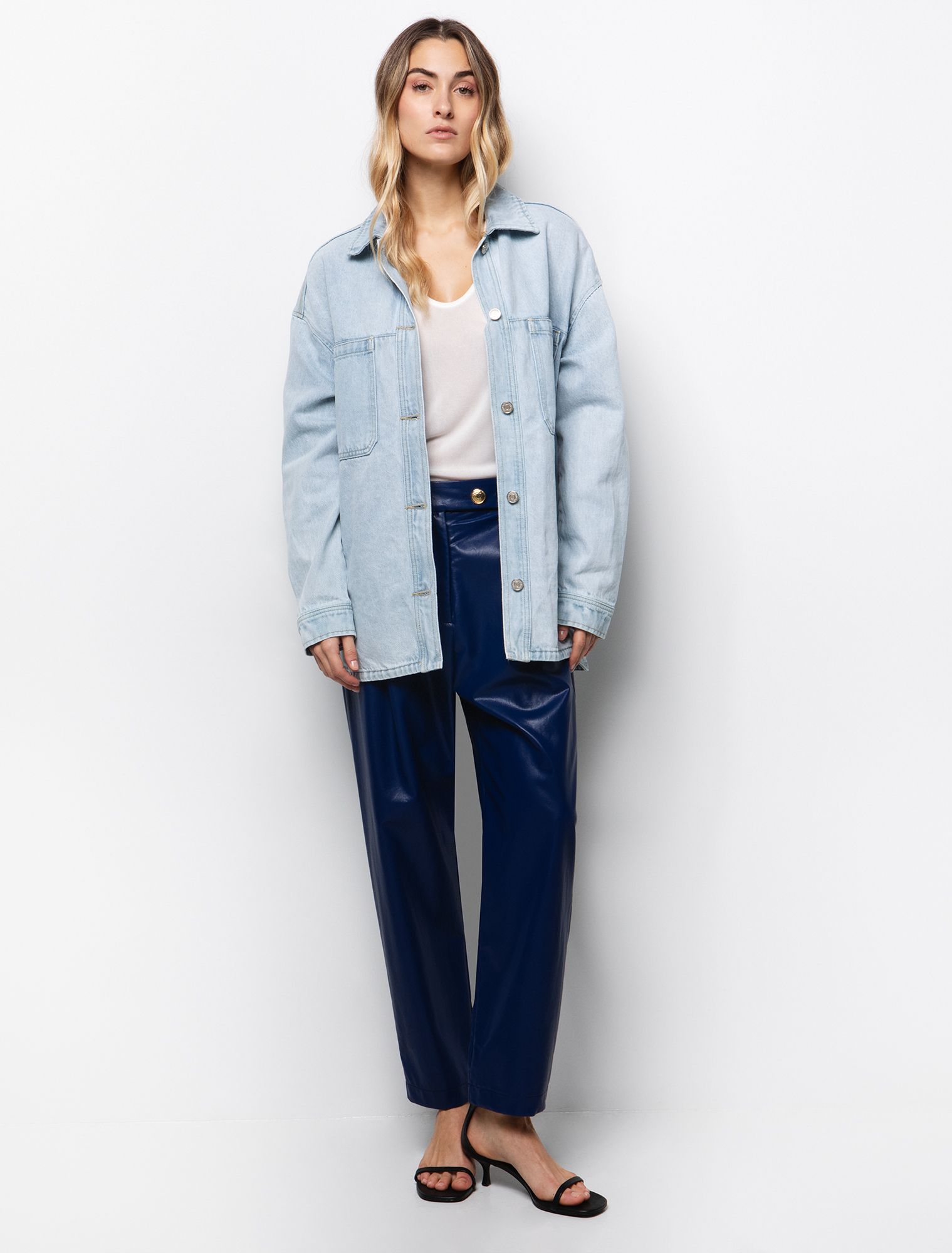 Denim πουκάμισο με τσέπες