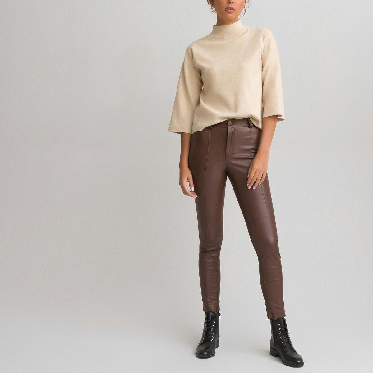 Pantalon tregging en simili