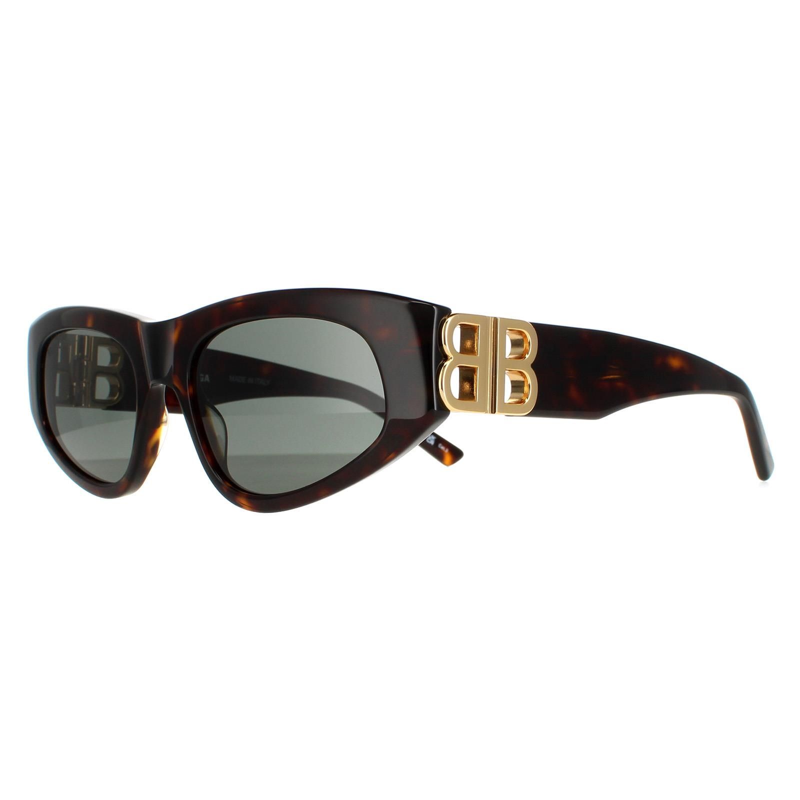Balenciaga Oval Dark Havana Green BB0095S