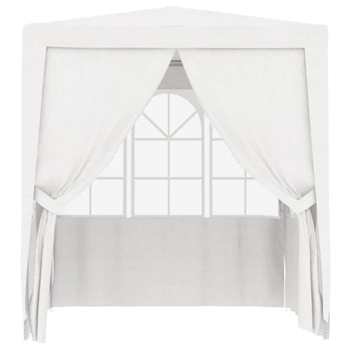 NNEVL Professional Party Tent with Side Walls 2x2 m White 90 g/m&sup2;