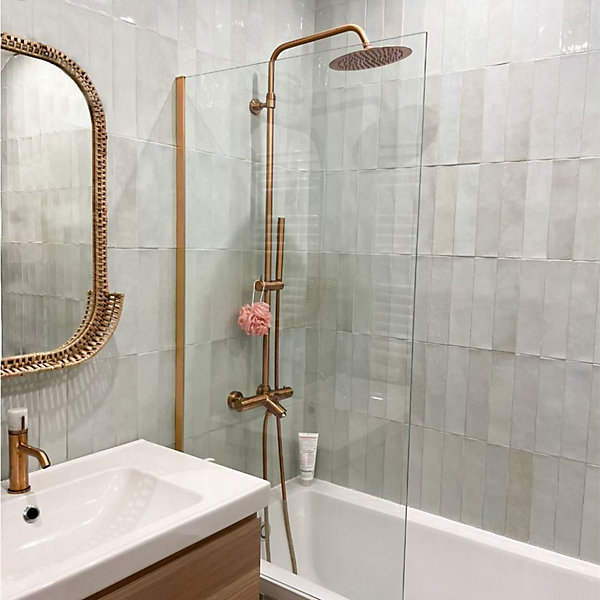 Colonne bain-douche thermostatique cuivre brossé Essebagno luisa II250