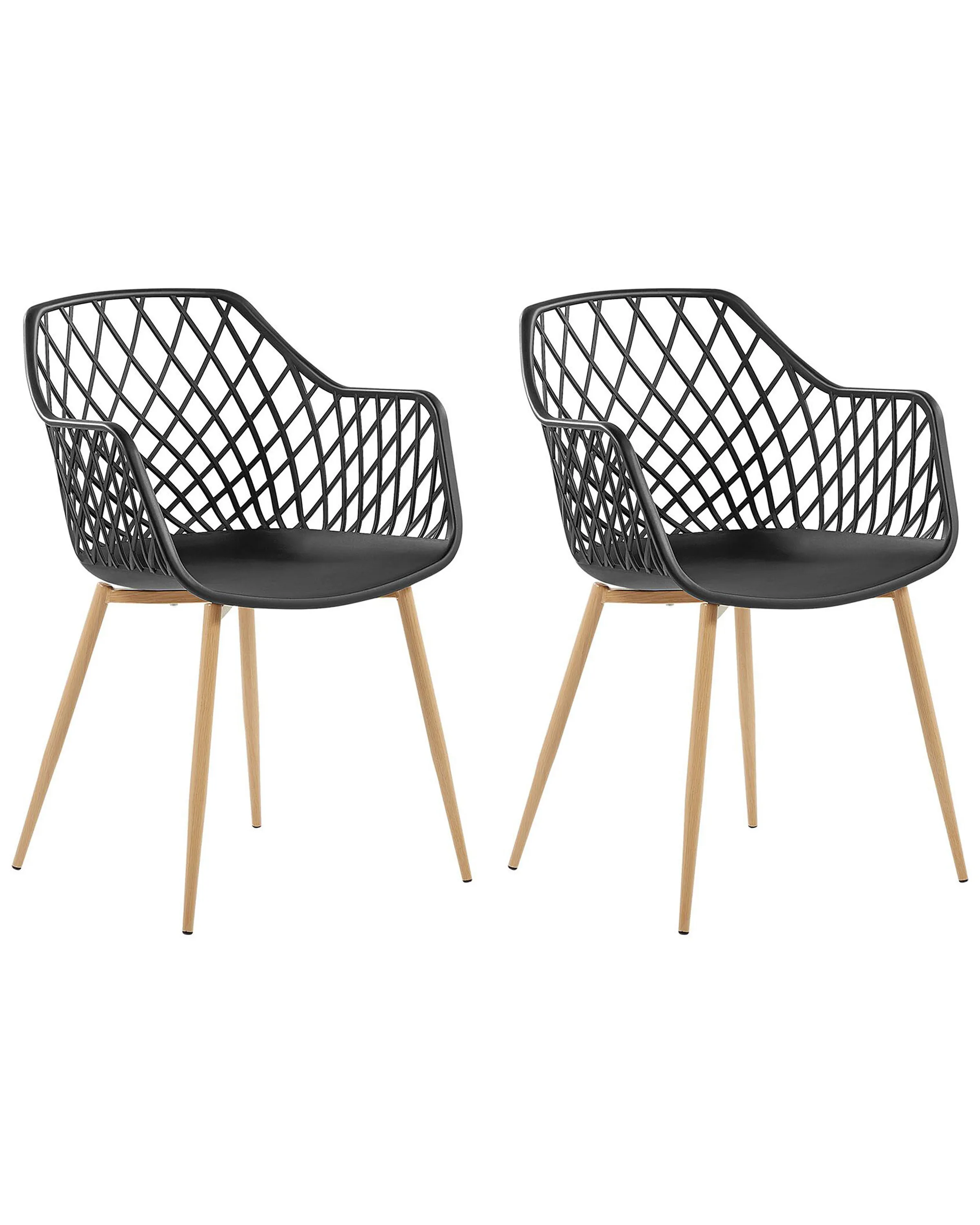 Set of 2 Dining Chairs NASHUA Black