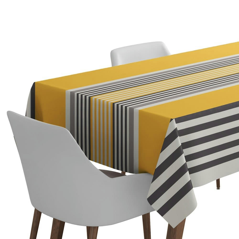 AINHOA - Nappe coton Jaune 180x350 cm