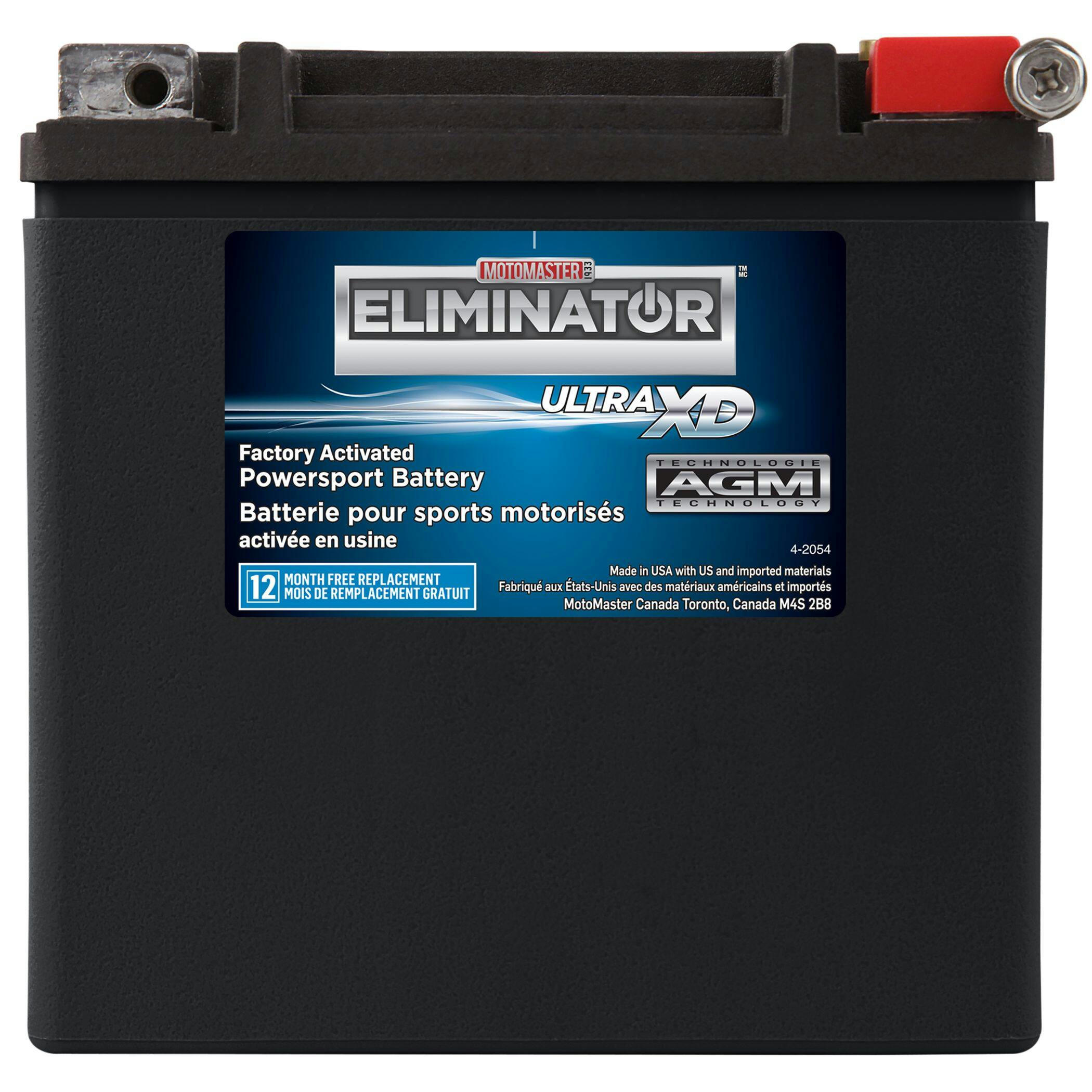 MOTOMASTER ELIMINATOR AGM Factory-Activated Powersports Battery, ETX14L