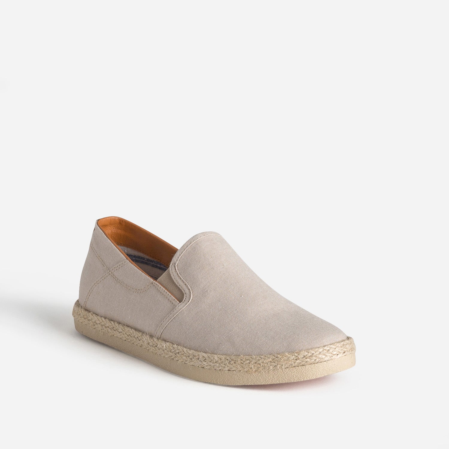 Slip-on beige toile détails corde