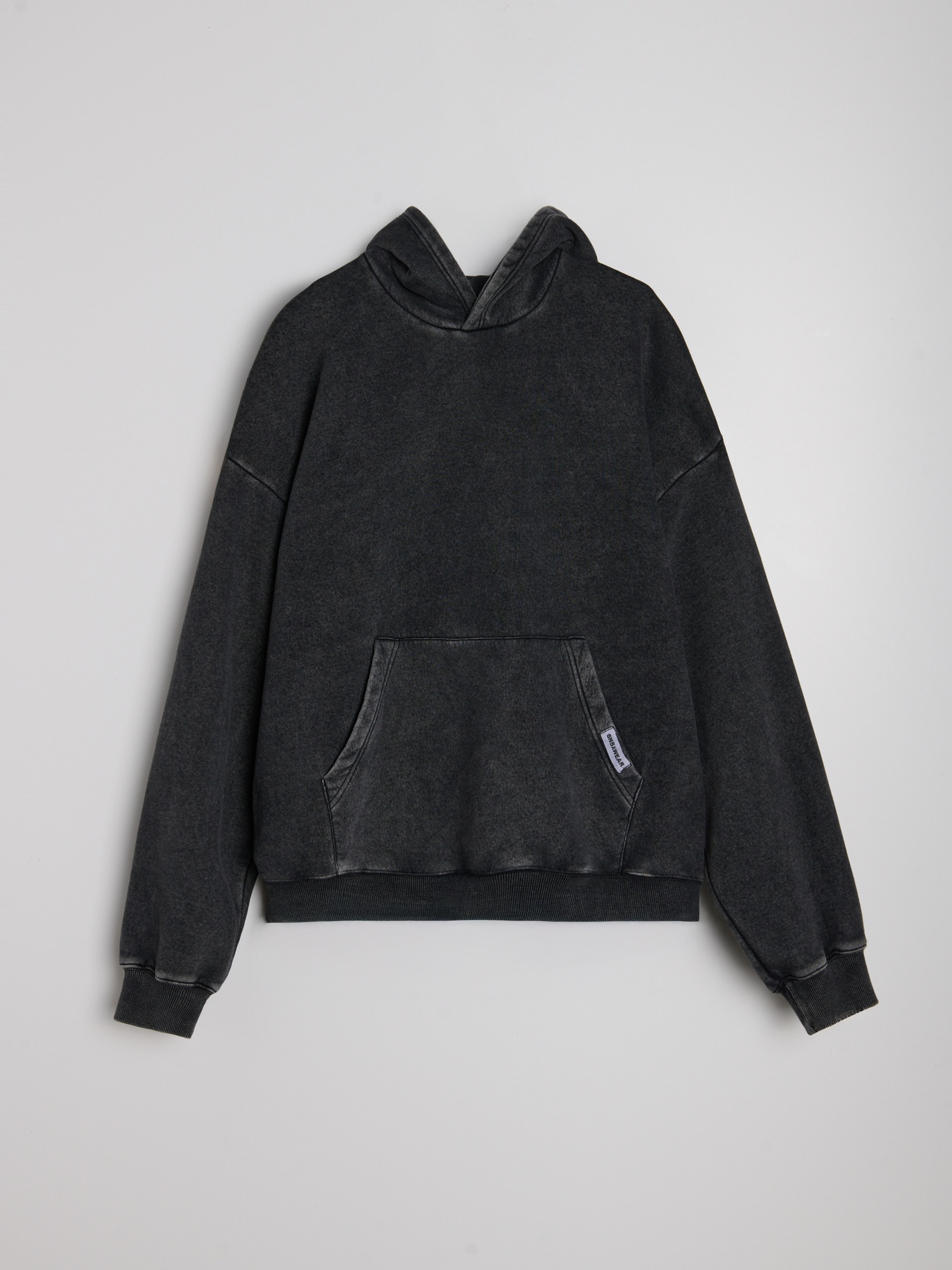 Bluza hoodie z efektem sprania