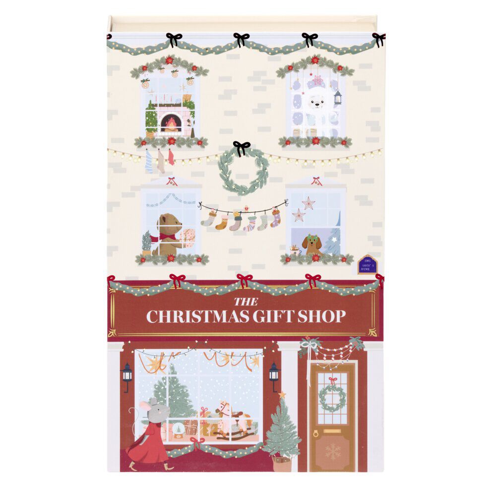 BoÎte livre de No&euml;l décorative 17x27cm (2 modèles)