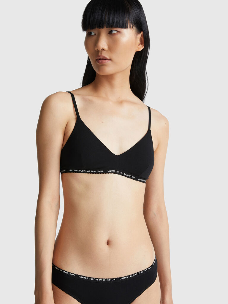 Bra in stretch cotton