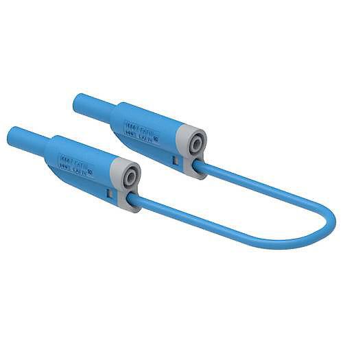 Electro PJP 2712-IEC-CD1-50BL Cordon de mesure banane mâle 50 cm bleu, 20 A, CAT III 1000 V