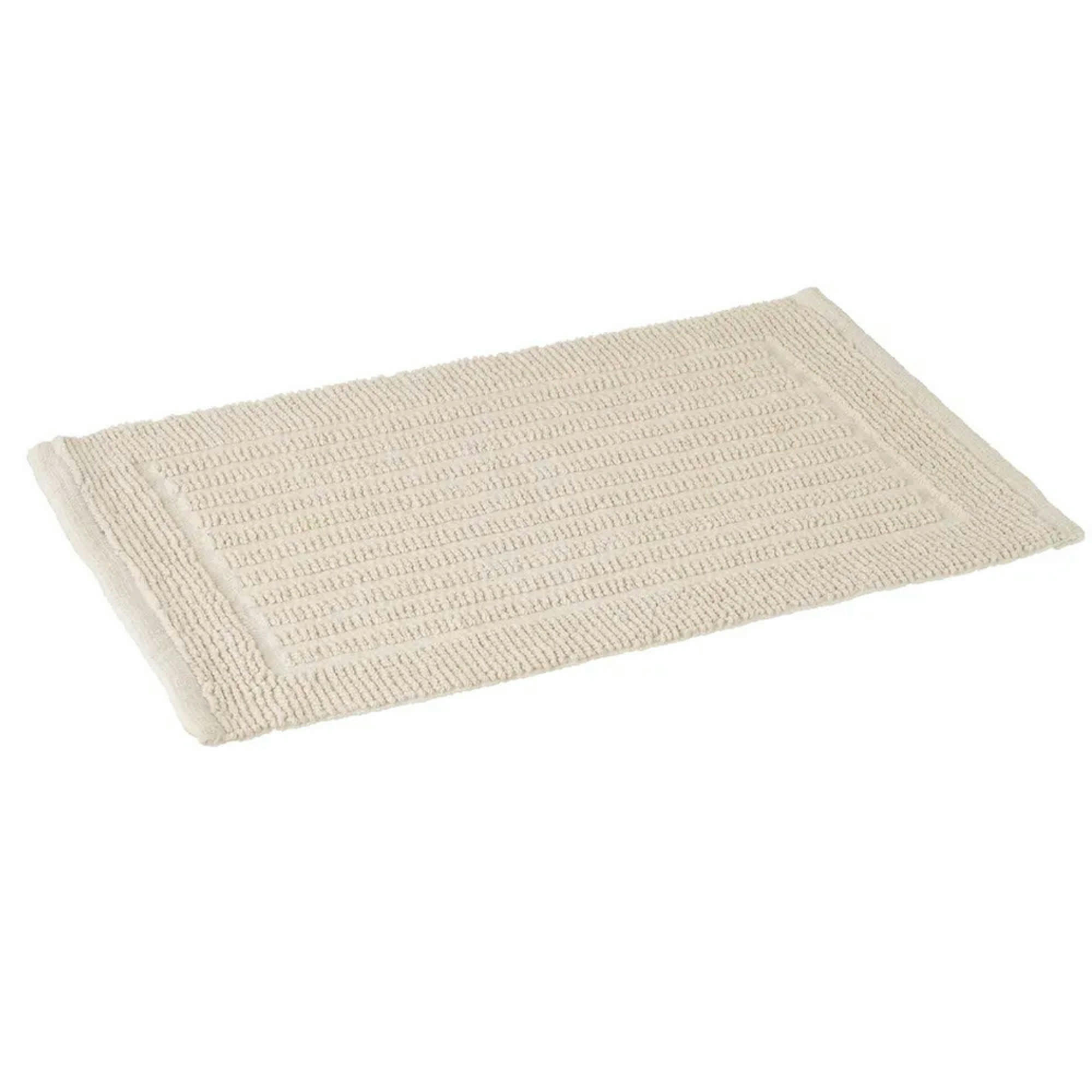 - Tapis de bain 100% coton blanc 60x40cm