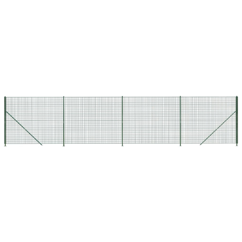 Siatka Ogrodzeniowa Ogrodzenie W Rolce Stal PVC 1,6x10 m Zielony
