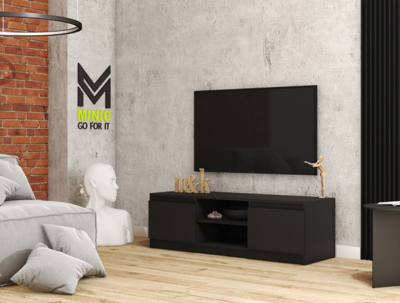 Szafka RTV DIDI 120 w kolorze czarny grafit