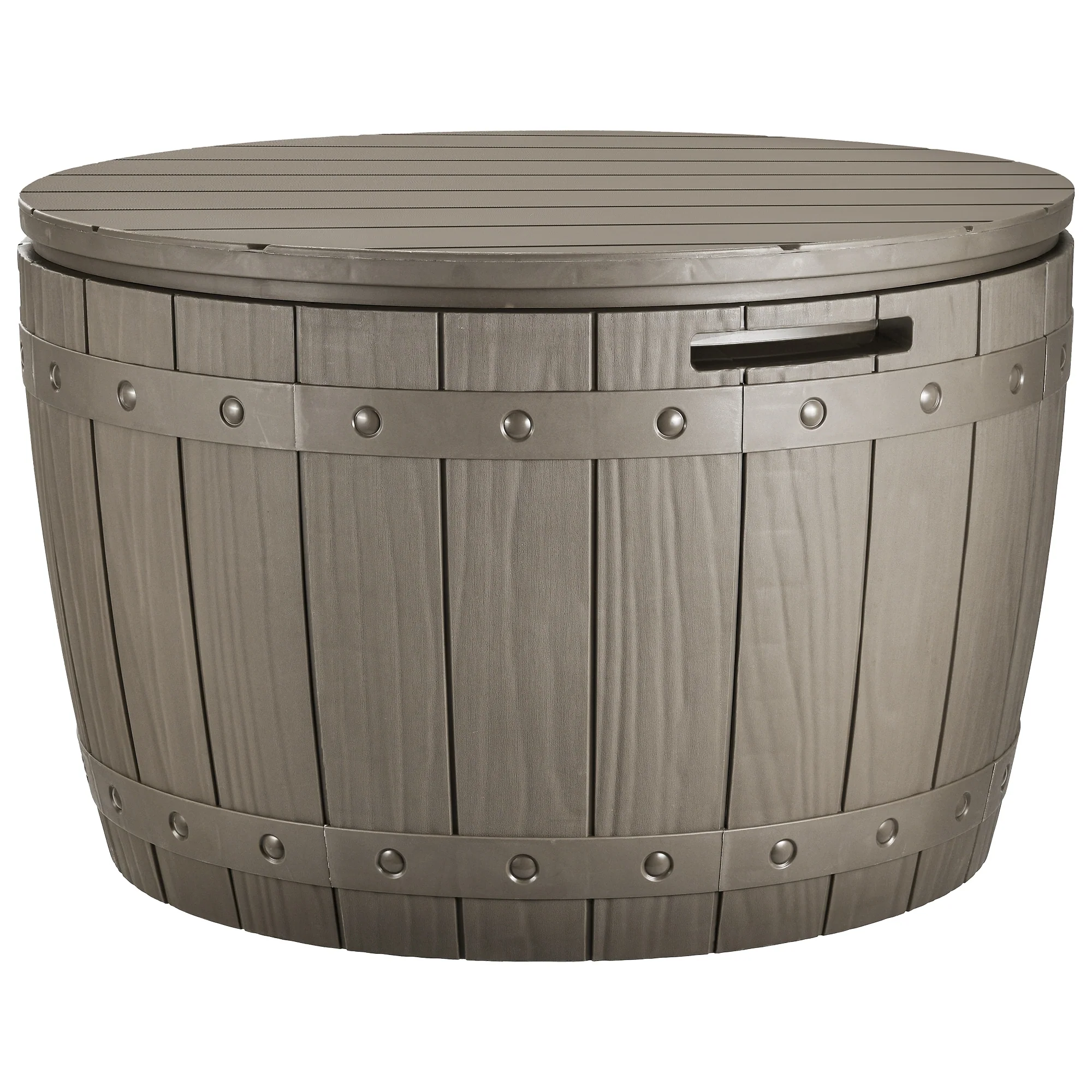 33 Gallon Round Outdoor Storage Waterproof Deck Box - N/A