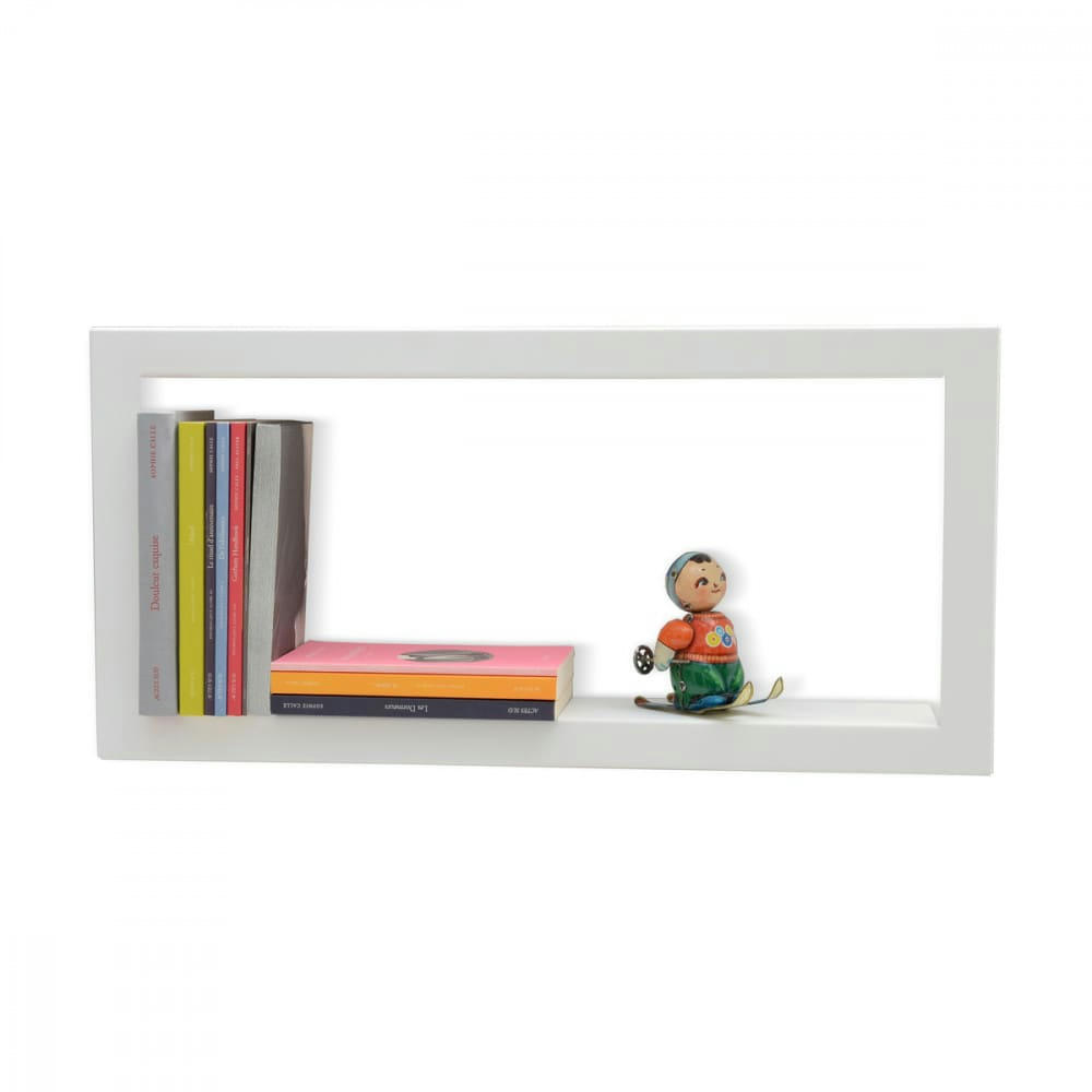 STICK - Etagère design large blanc 59x28x8.5cm