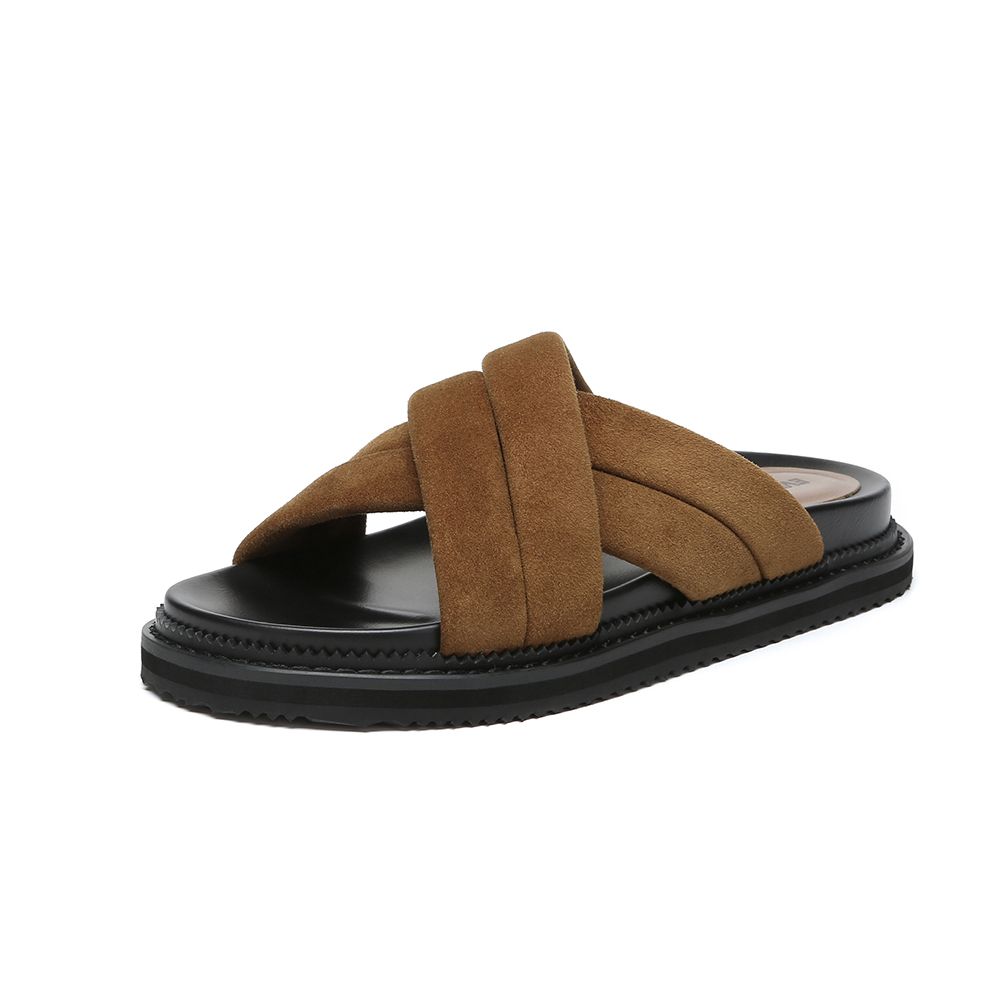 EverAu Australia Sheep Suede Rylan Slides with Rubber Sole
