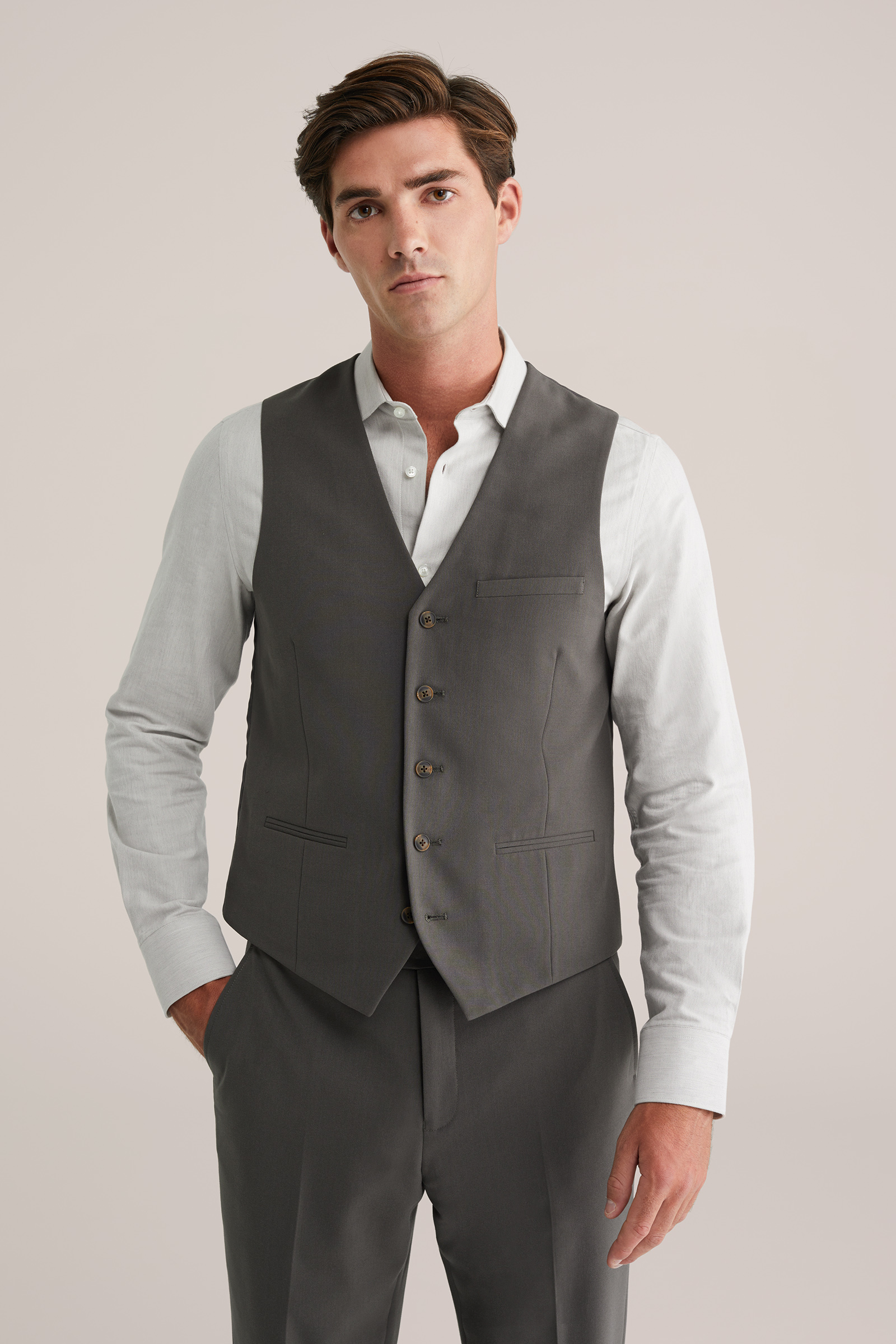 Heren slim fit gilet