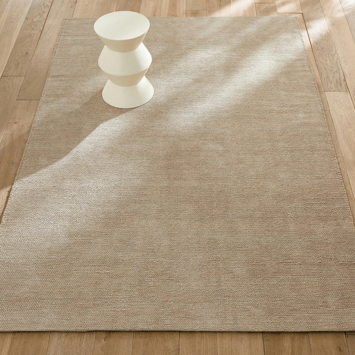 Tapis tissé main, coton et jute, Yesit