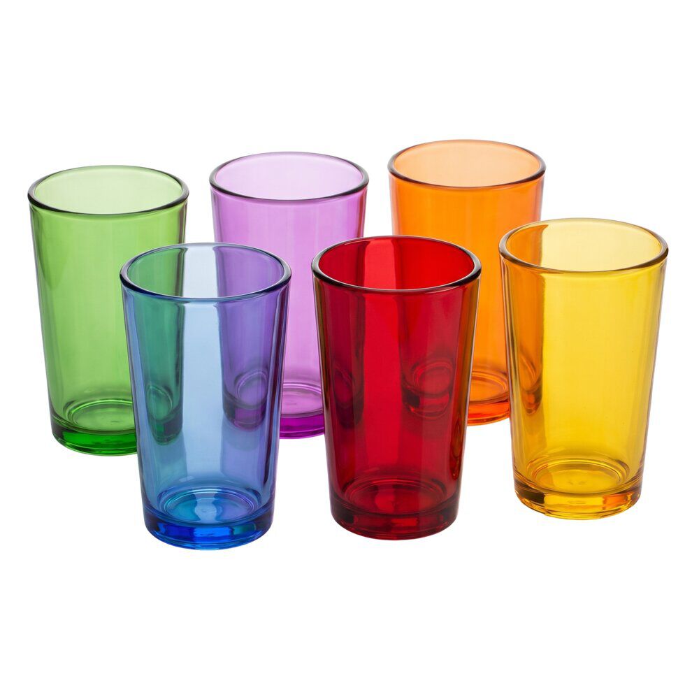 Verre bas 20cl x6 en verre coloré Ø6,5xH10cm