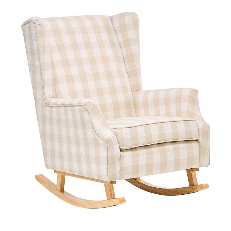 2 in 1 Gingham Nursery Chair