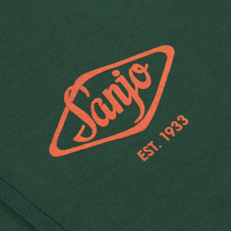 Sanjo Flocked Logo Hoodie // Green